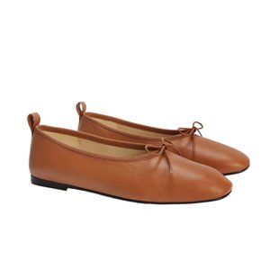 Everlane The Italian Leather Day Ballet Flat in Sugar Almond New Womens